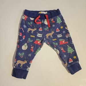 Baby Boden Navy Blue Christmas Pants 6-12 Months